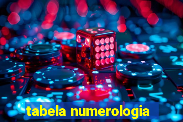 tabela numerologia